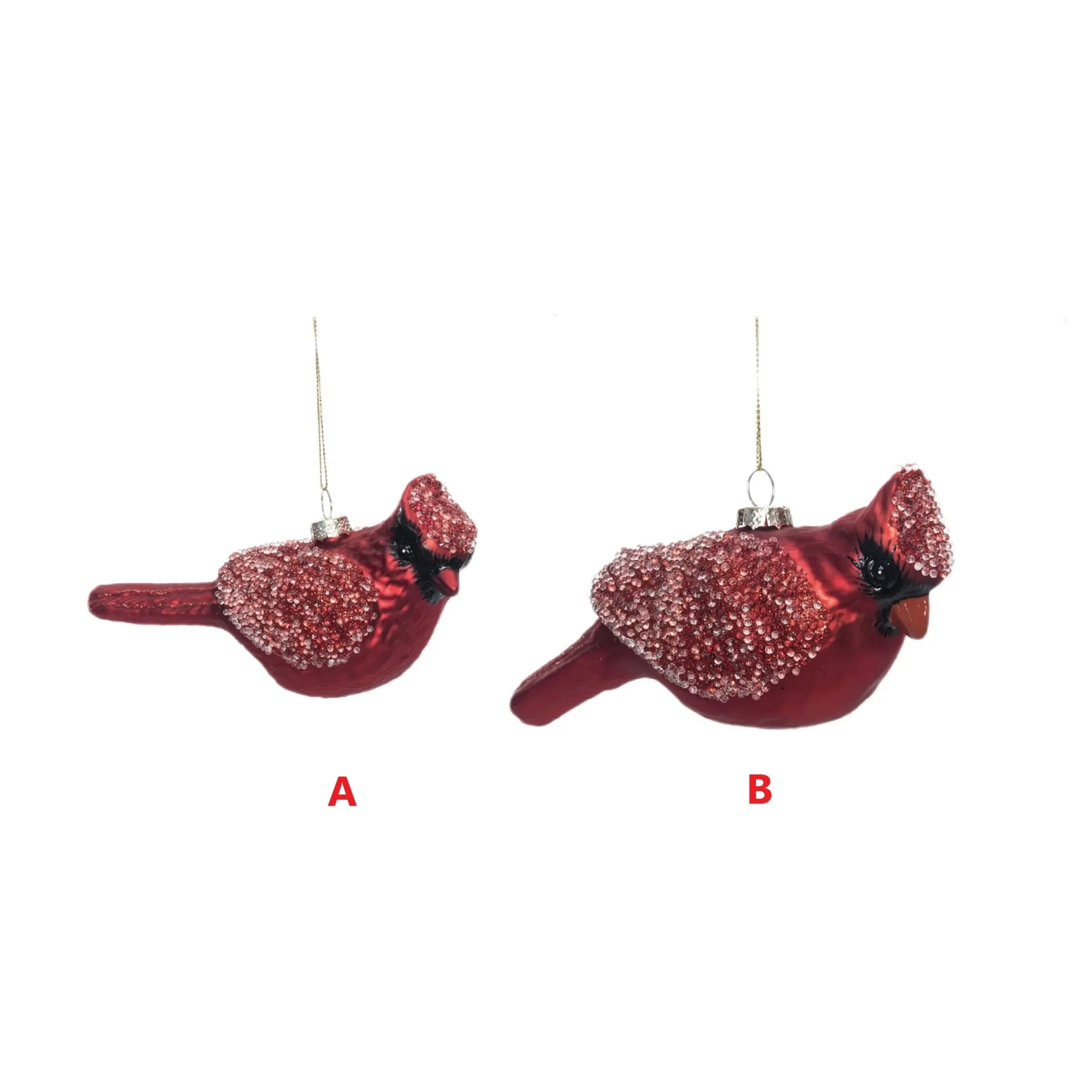 Glass Glitter Cardinal Ornament - Sold Individually - Image 2