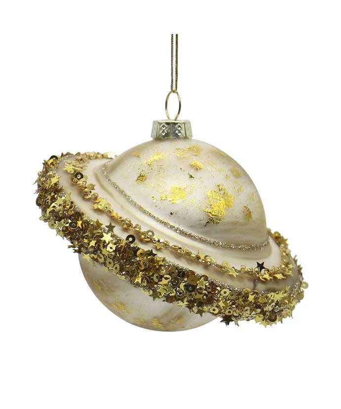 Glass Saturn Ornament - Image 2