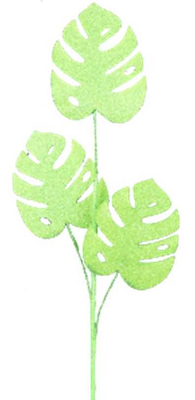 Glitter Split Leaf Philodendron Spray