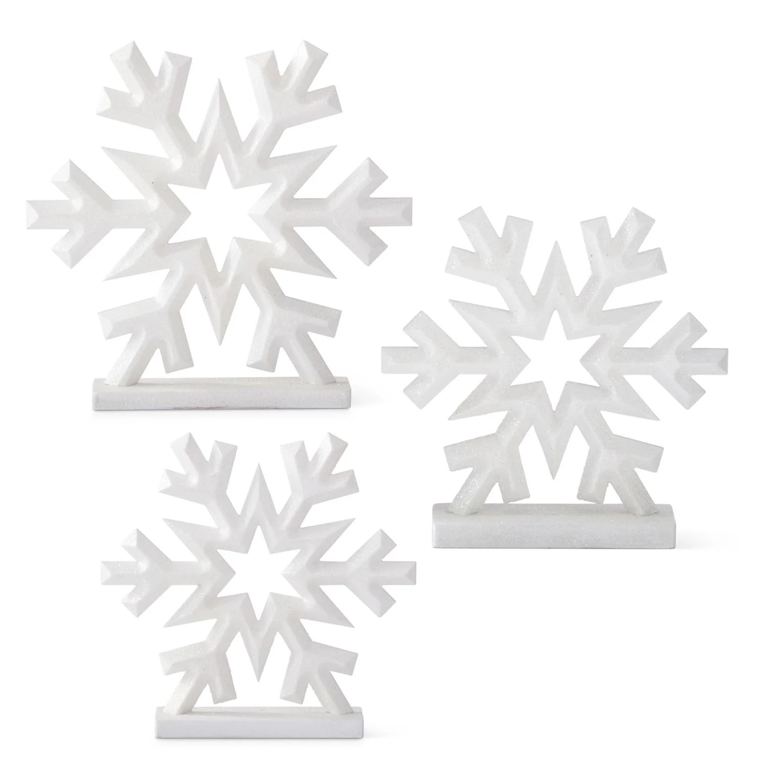 Glittered Snowflakes on Base