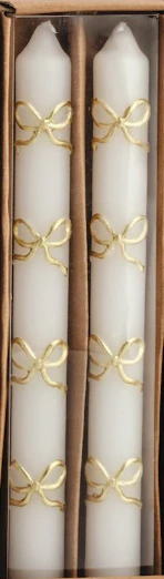 Gold Christmas Taper Candle Sets - Image 3