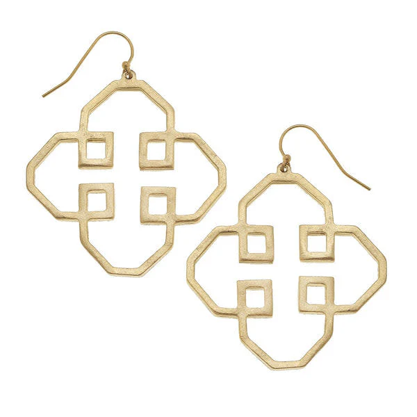 Gold Filigree Cut Out Earrings
