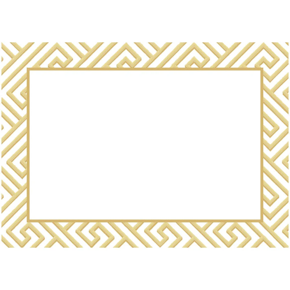 Gold Fretwork Adhesive Label
