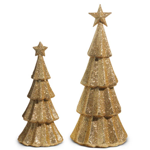 Gold Glitter Tree - Sold Individually