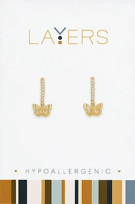 Gold Huggie Layers Earrings - Image 3