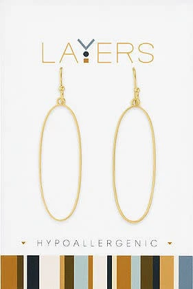 Gold Ivory Dangle Layers Earrings