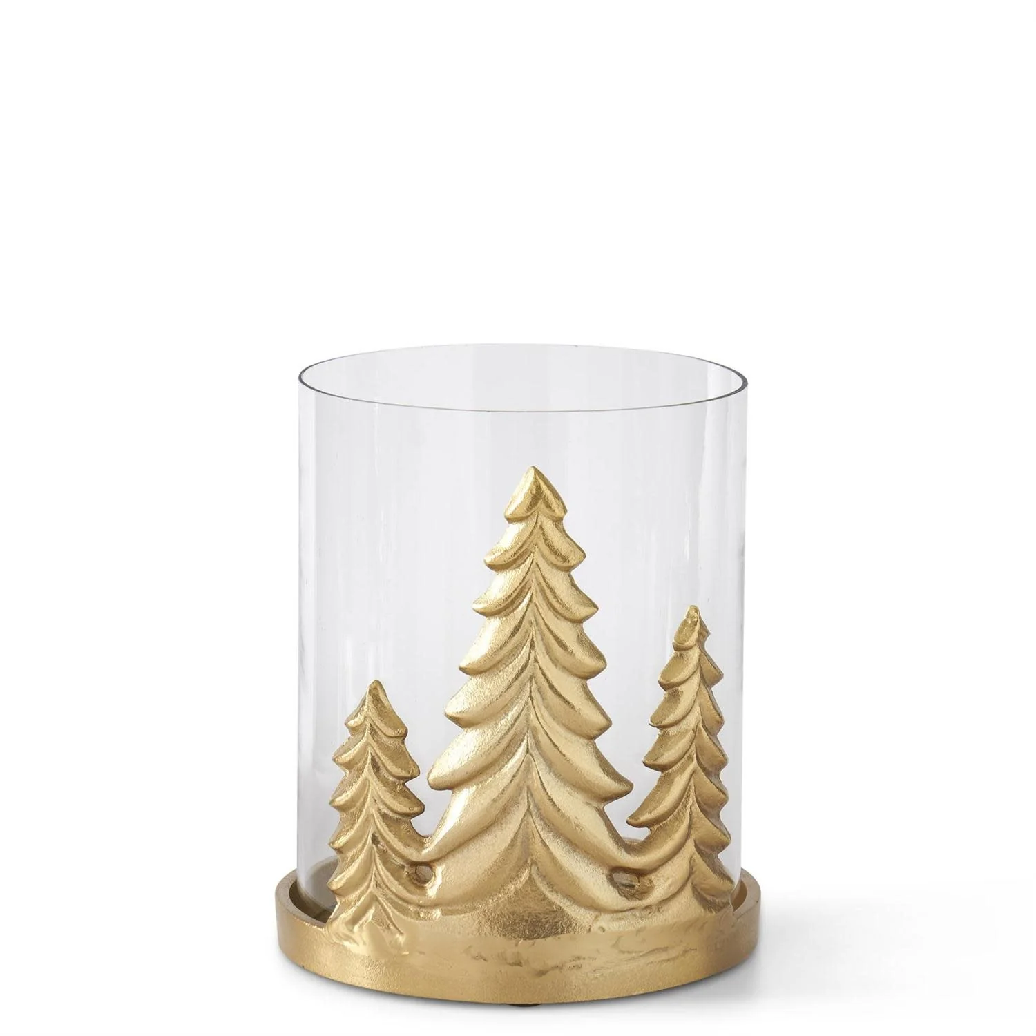 Gold Metal Christmas Tree Hurricanes - Image 3
