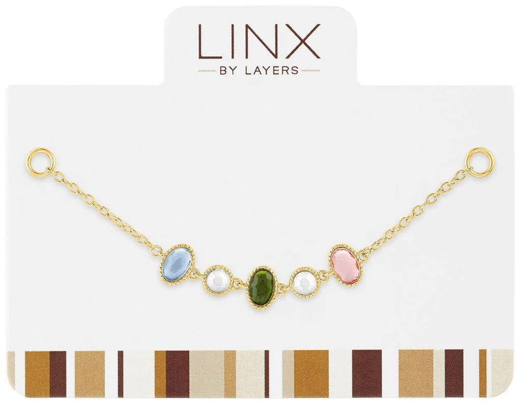 Gold Multi Color Oval LINX Add-on
