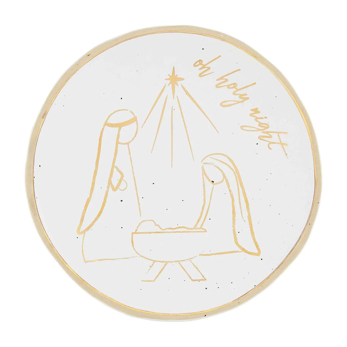 Gold Nativity Platter