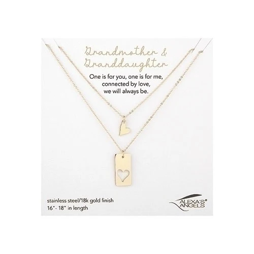 Gold Necklace Grandma/Grandaughter - Sold as Set