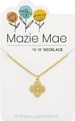 Gold Quatrefoil Mazie Mae Necklace