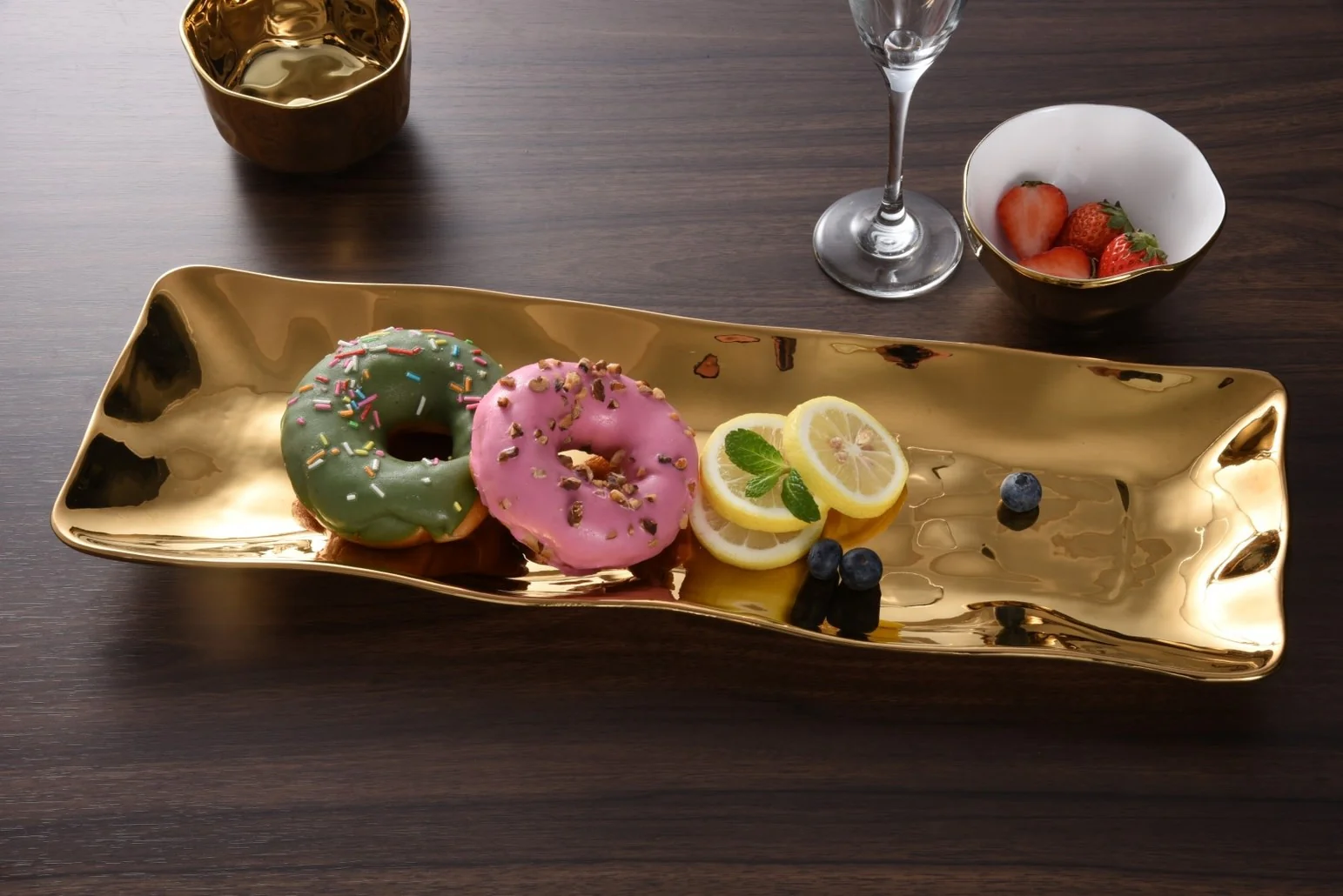 Gold Rectangular Serving Piece - Image 2