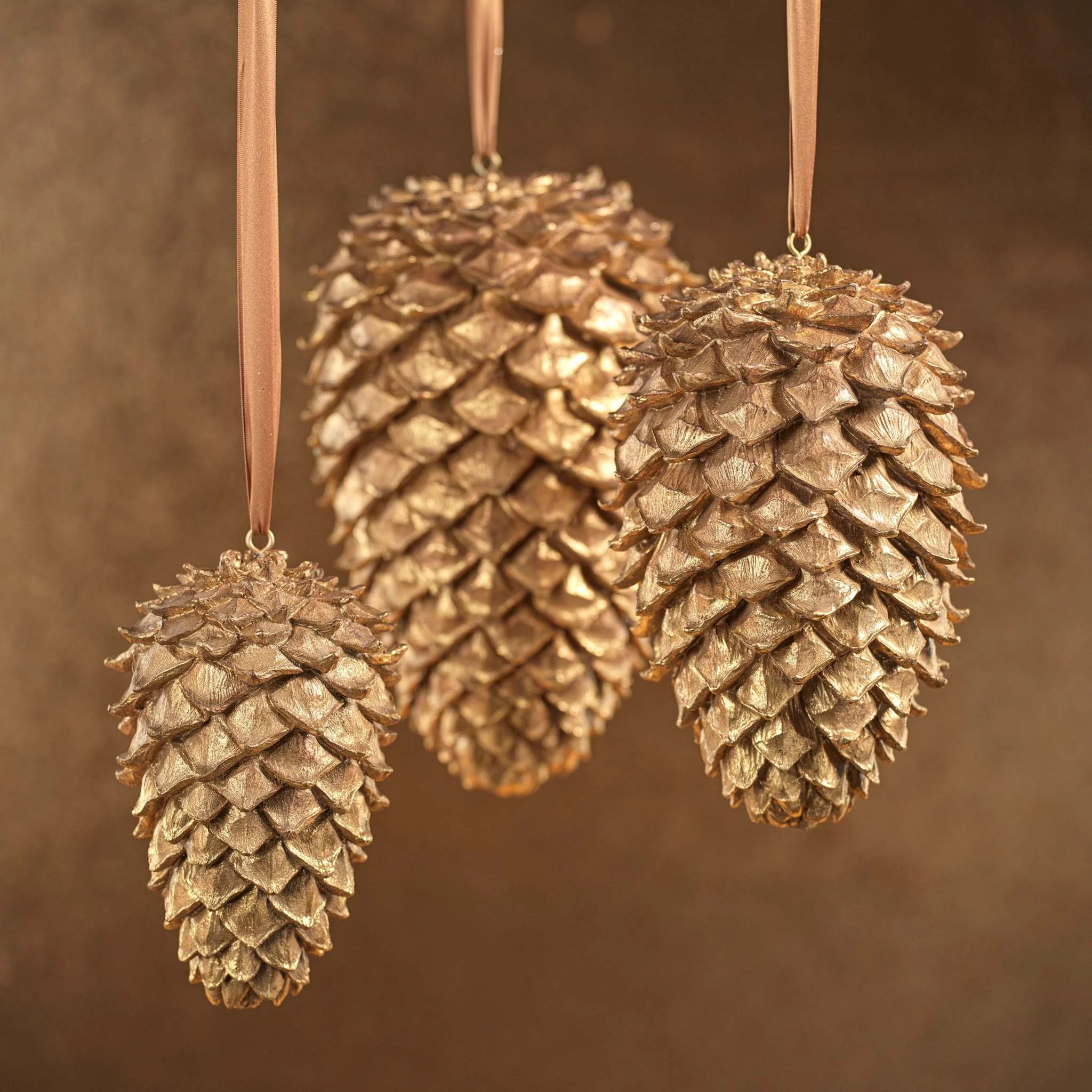 Golden Decorative Pine Cone - Image 2