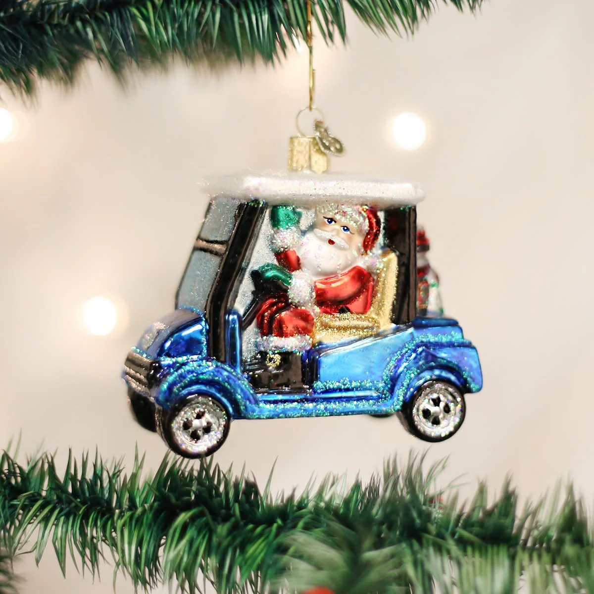 Golf Cart Santa Ornament - Image 3