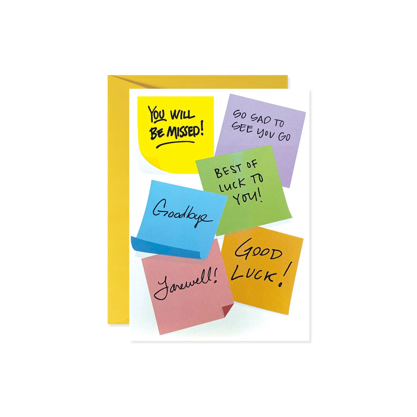 Goodbye Sticky Notes Card