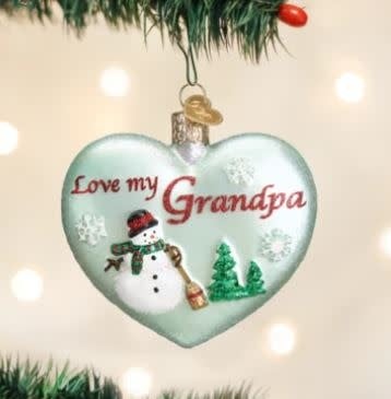 Grandpa Heart Ornament