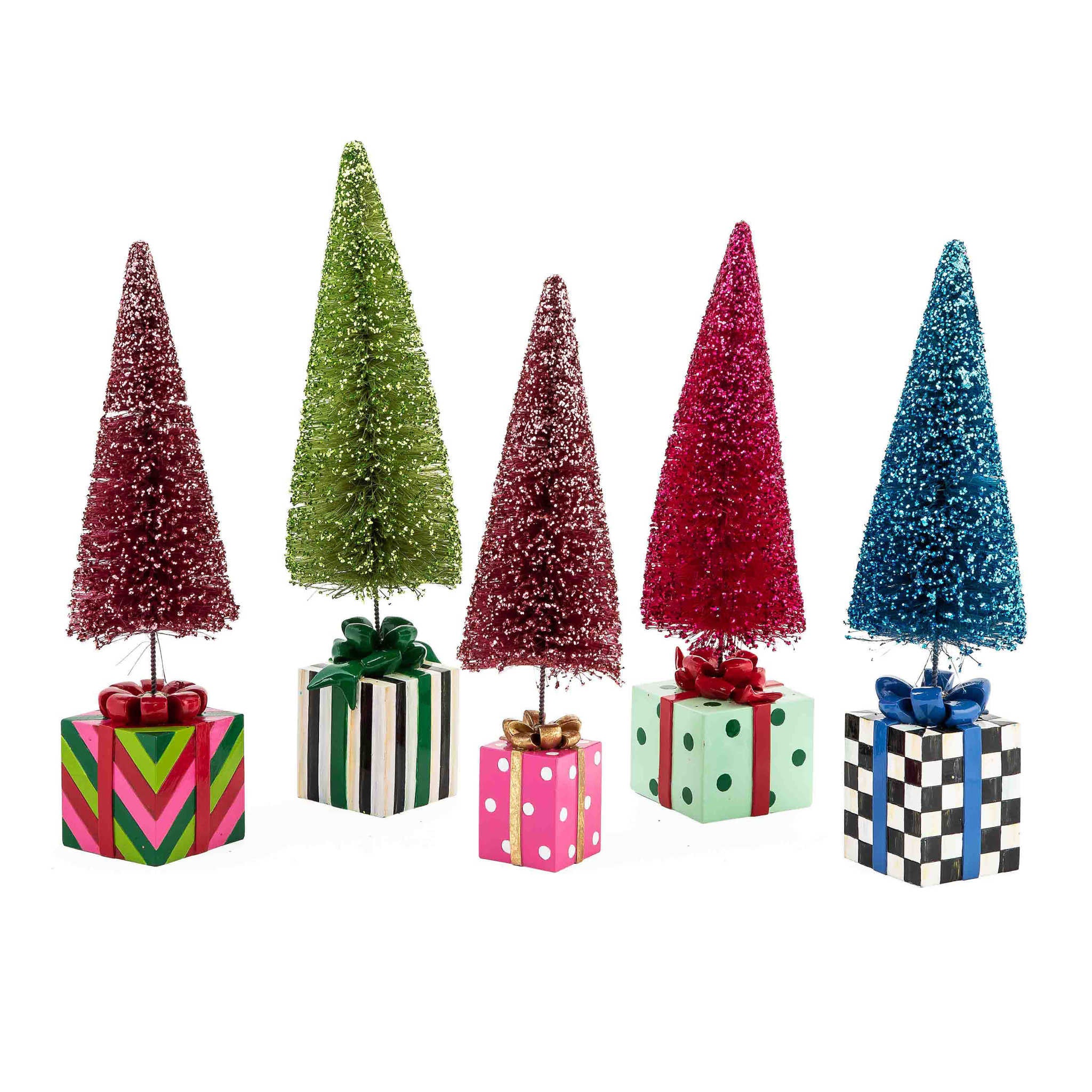 Granny Kitsch Bottle Brush Gift Tree - Sold Individually