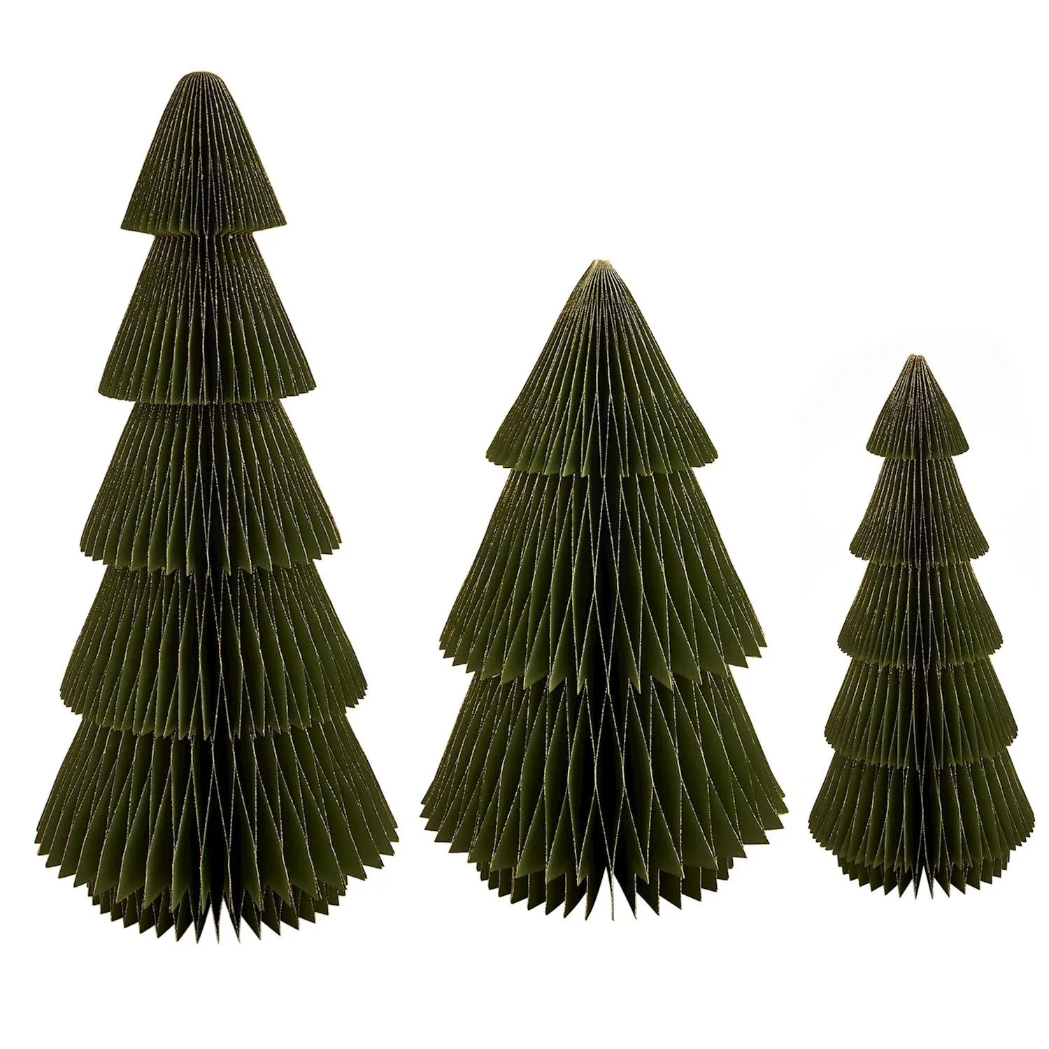 Green Handmade Paper Trees