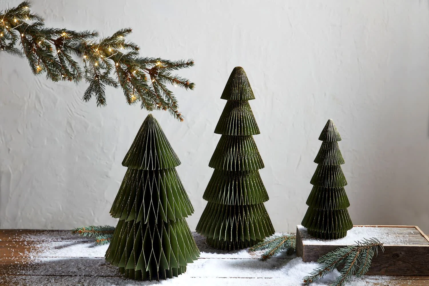 Green Handmade Paper Trees - Image 2