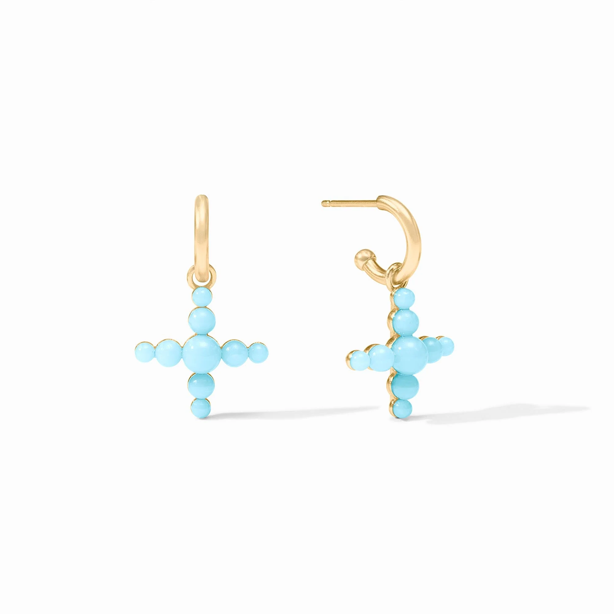 Gumdrop Cross Hoop & Charm Earring - Image 5