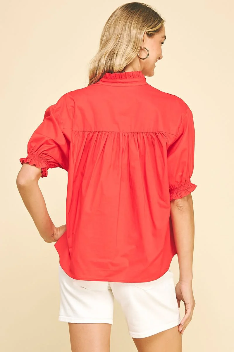 Gwen Balloon Sleeve Blouse Top - Image 4