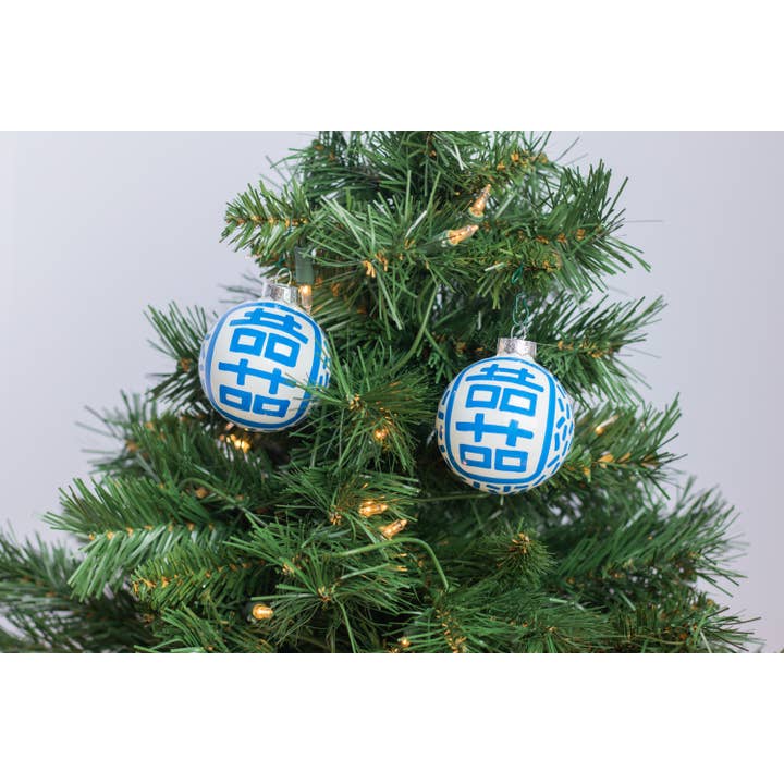 HAND PAINTED Ornament - Double Happiness - Sold Individually - Image 2
