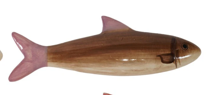 Hand-Painted Stoneware Fish Wall Décor - Image 4