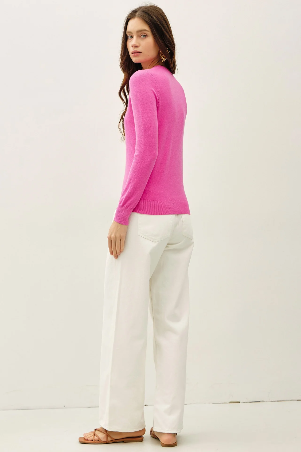 Harper Viscose Crew Neck Soft Knit Sweater - Image 2