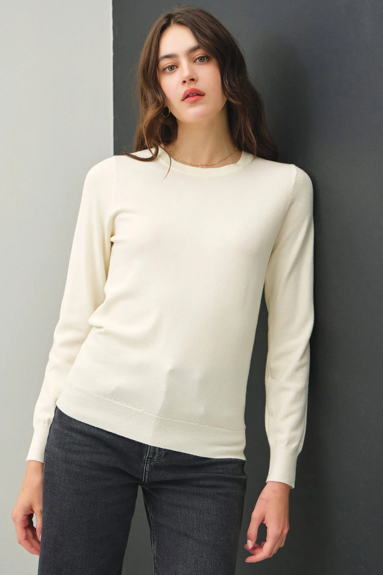 Harper Viscose Crew Neck Soft Knit Sweater - Image 7