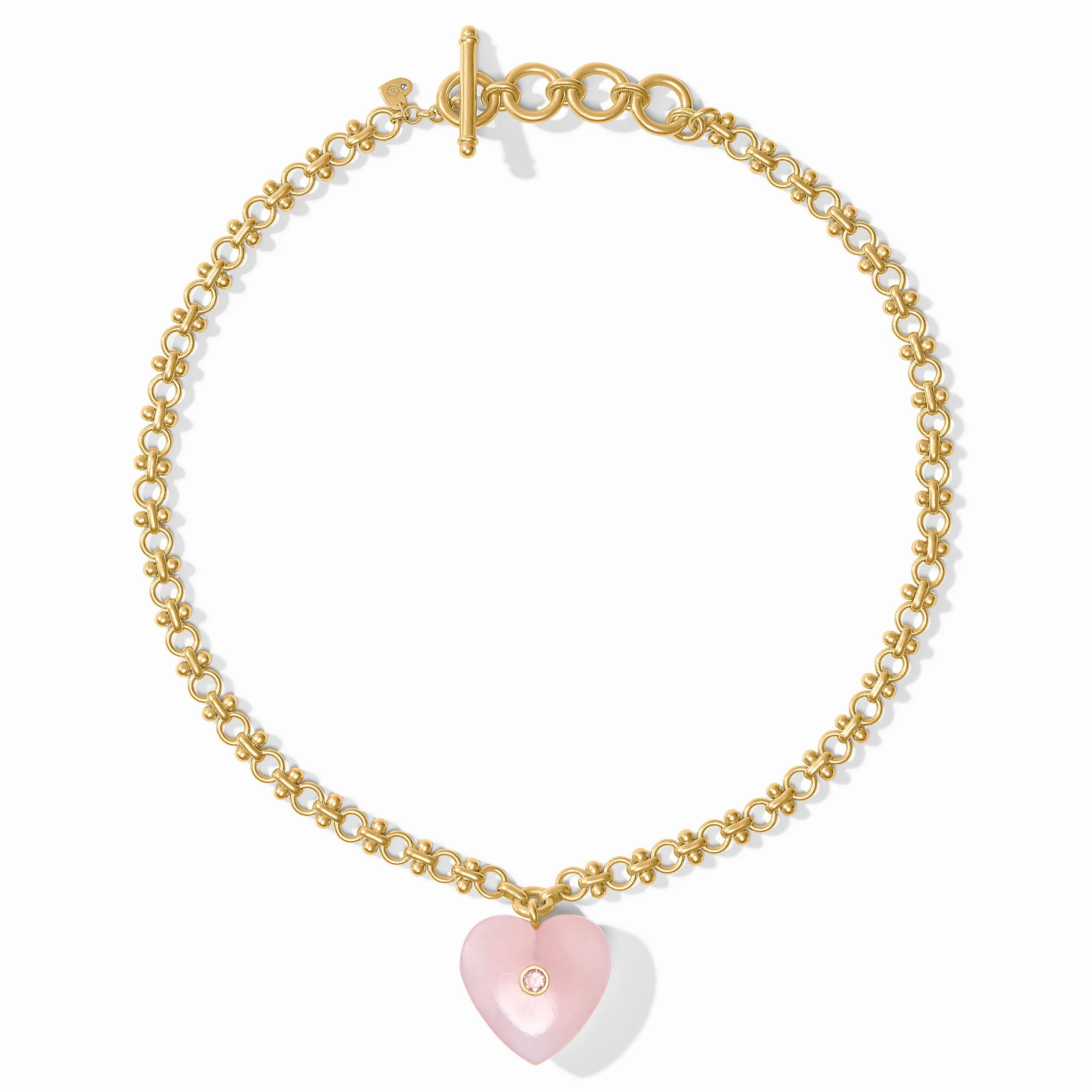 Heart Necklace Pink Quartz - Image 2