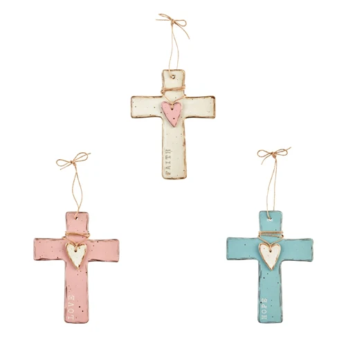 Heart  Stoneware Crosses