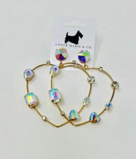 Heart W/Crystals Earrings - Image 2