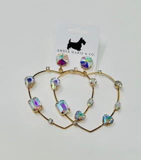 Heart W/Crystals Earrings - Image 3