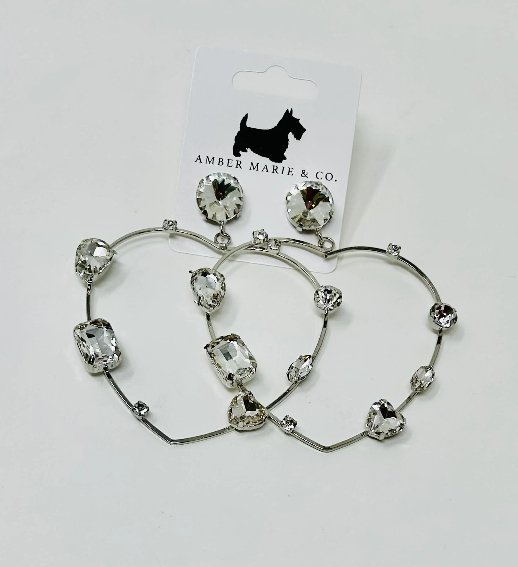 Heart W/Crystals Earrings - Image 4