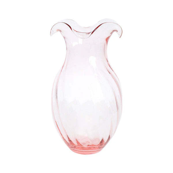 Hibiscus Glass Vertical Fluted Small Vase - Image 4