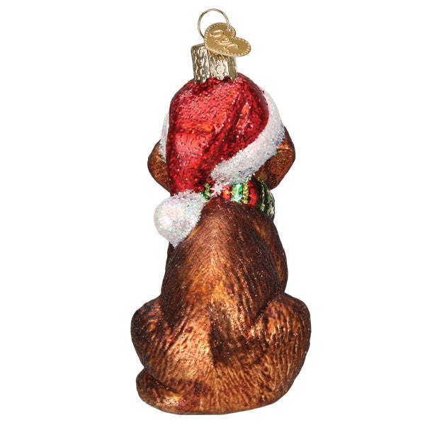Holiday Chocolate Labrador Pup Ornament - Image 3