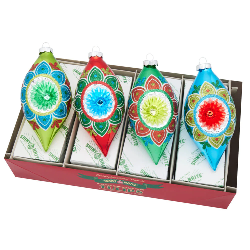 Holiday Splendor 4 Count 7" Reflector  Tulips