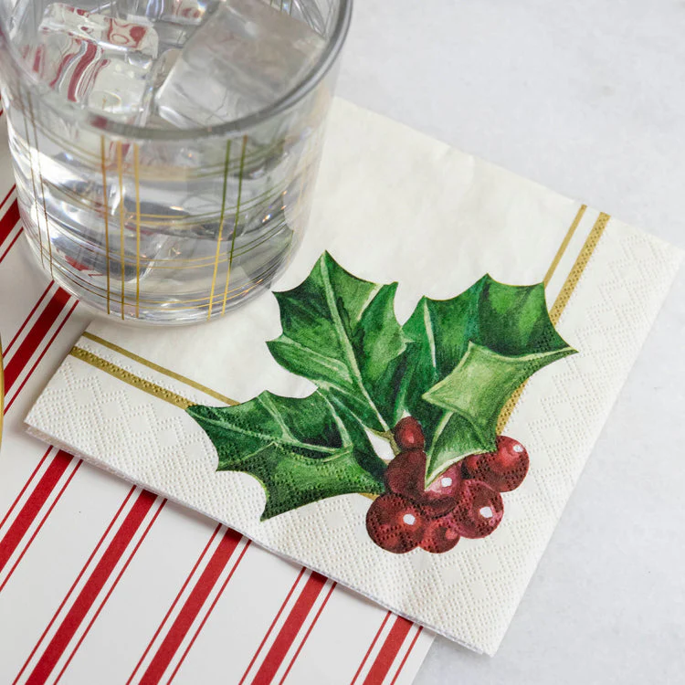 Holly Cocktail Napkin - Image 2