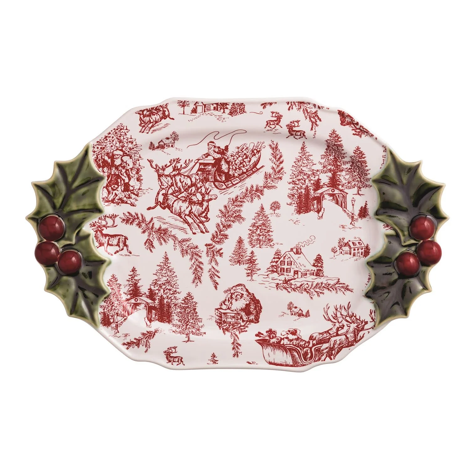 Holly Serving Platter
