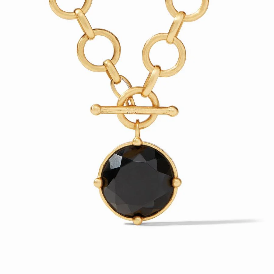 Honeybee Statement Necklace Obsidian Black