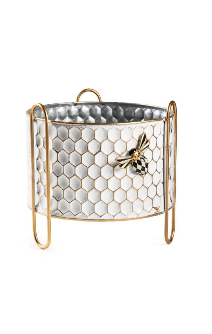 Honeycomb Tin Planter - Small