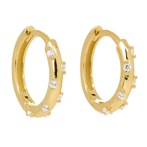 Huggies With Dotted Earrings