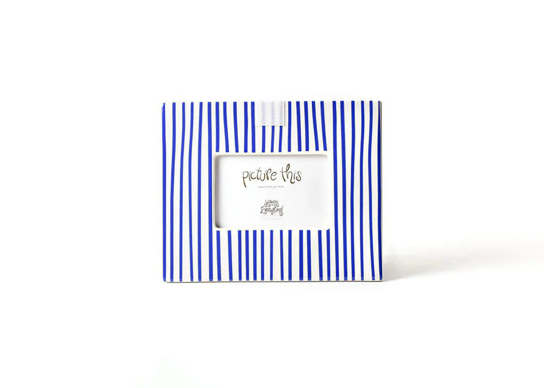 Indigo Skinny Stripe Mini Rectangle Frame