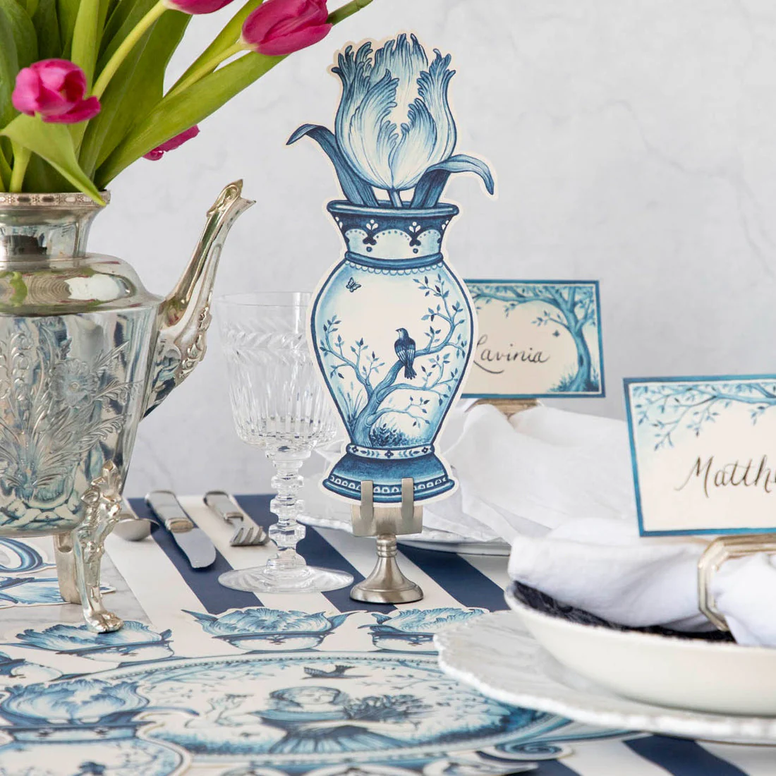Indigo Tulip Table Accent - Image 2