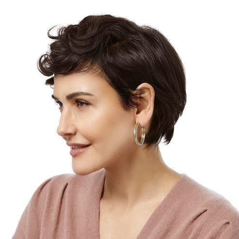 Interlok Noir Heirlom Hoop Earrings - Image 2