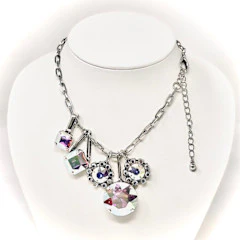 Iridescent 5 Charm Necklace - Image 2