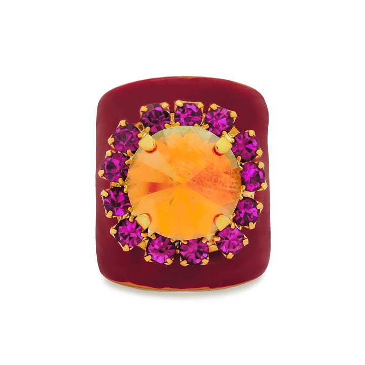 Jacci Rings in Enamel Midnight Express