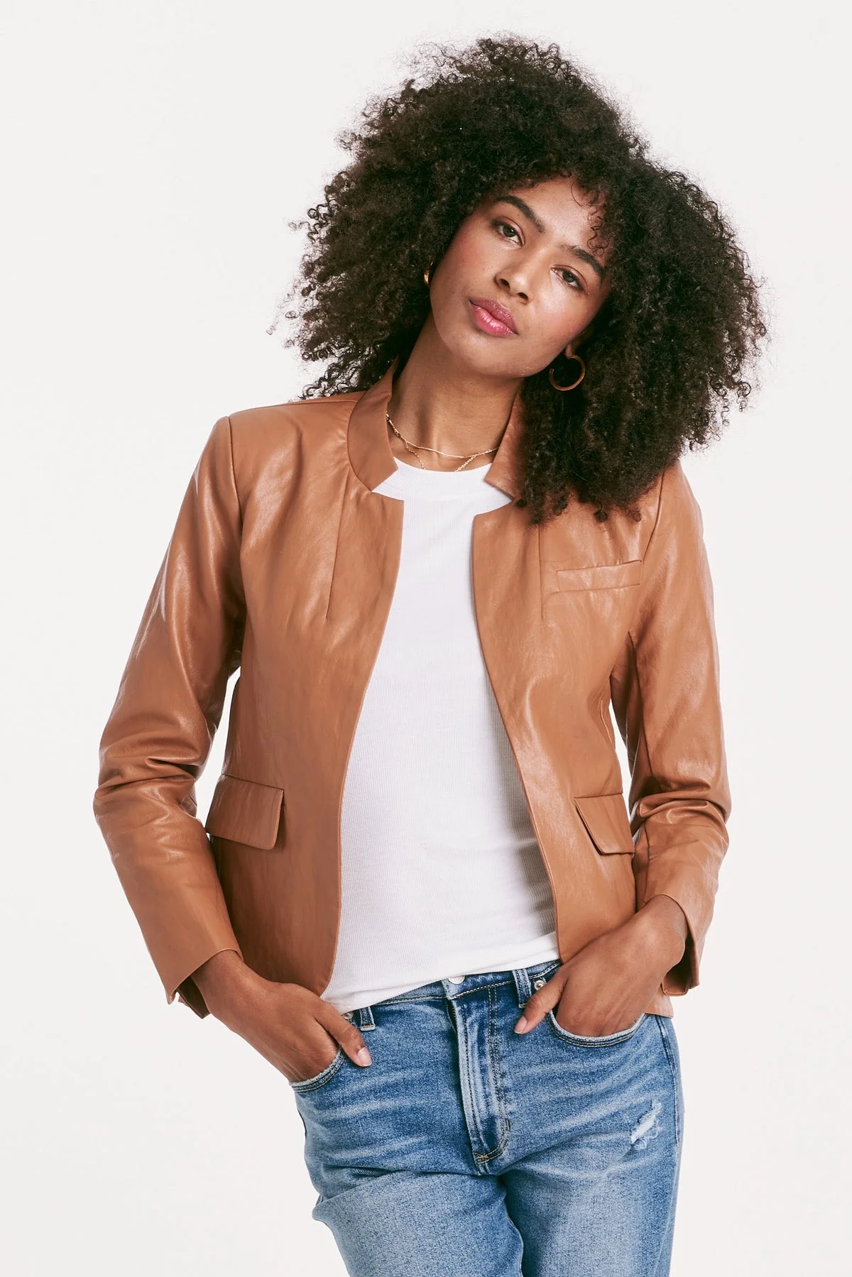 Jane Trinity Blazer Jacket Vegan Leather - Image 11