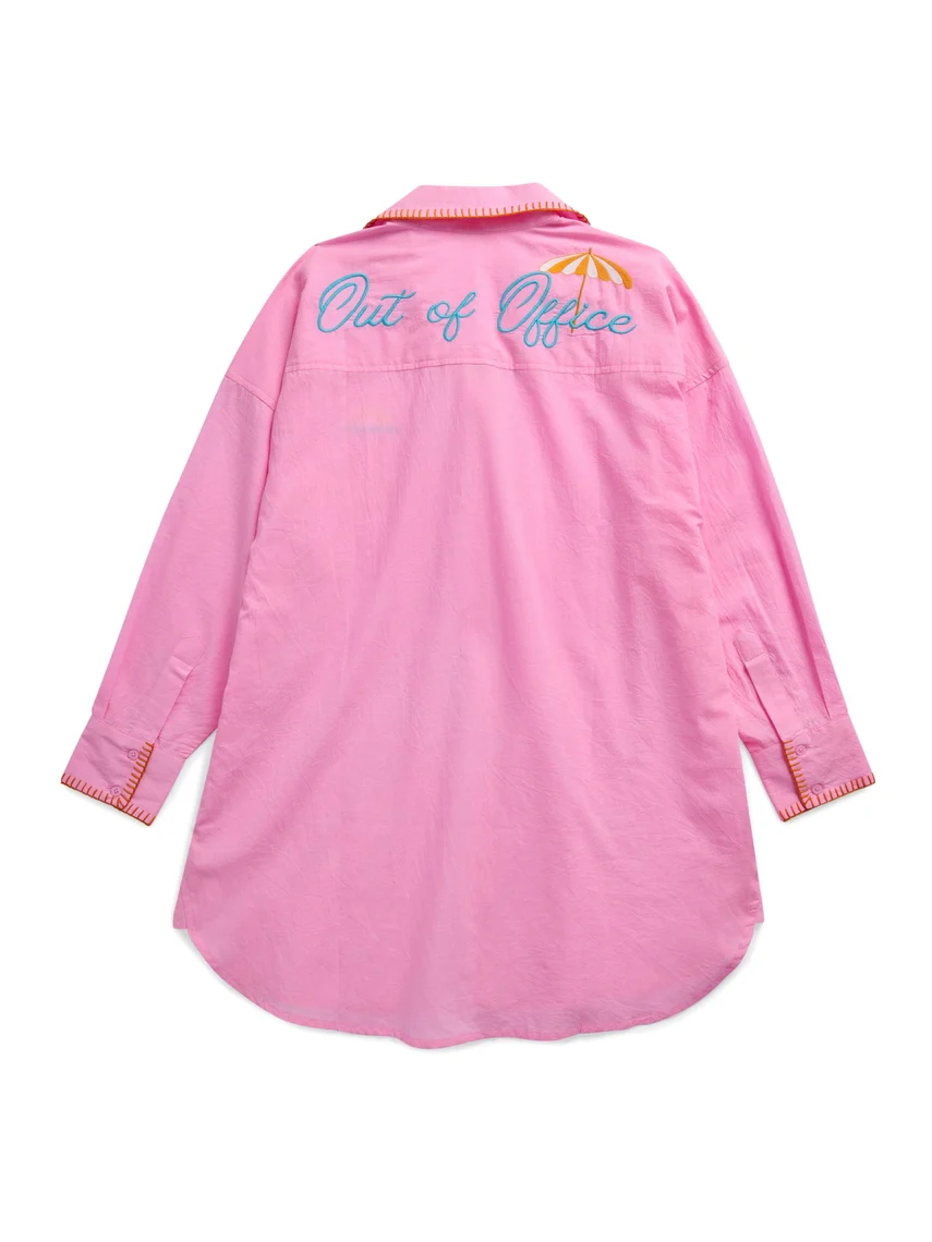 Jane "Vacay/Out of Office" Cover-Up Shirt - Image 2