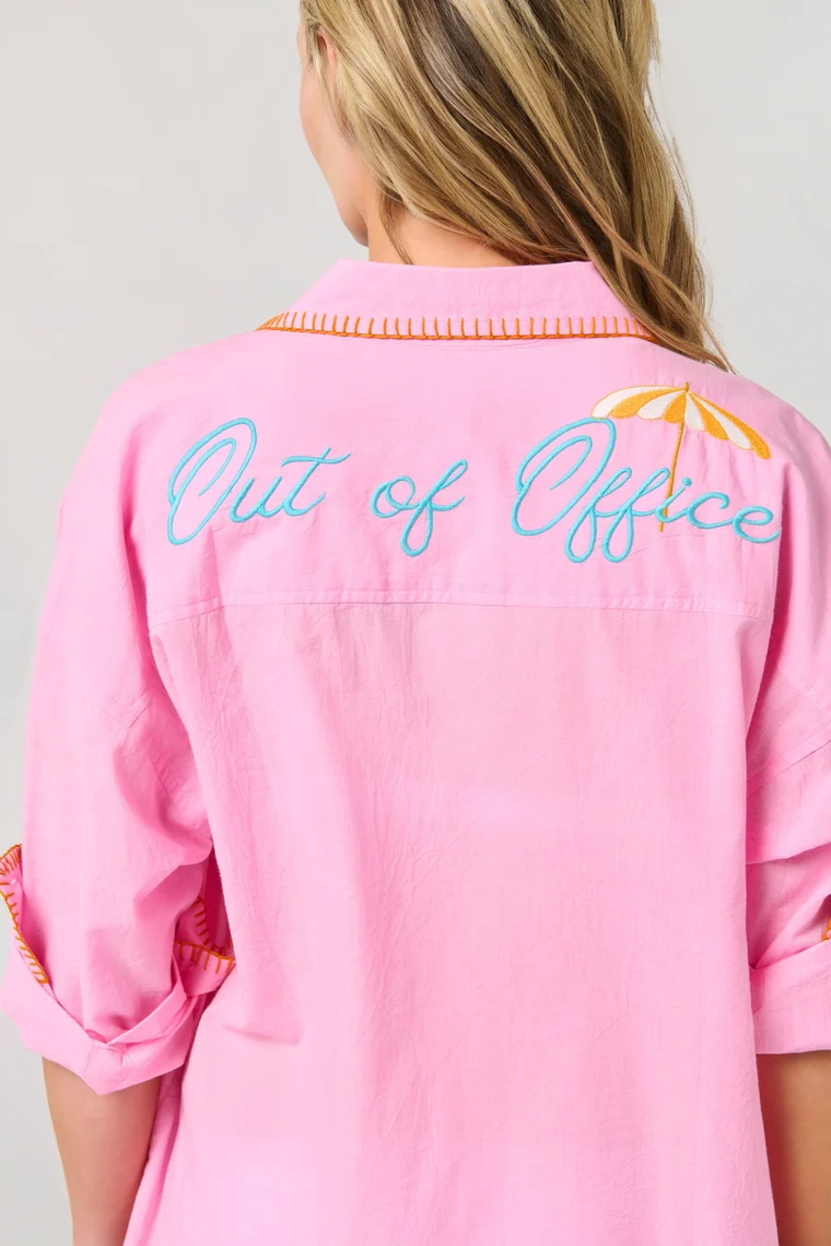 Jane "Vacay/Out of Office" Cover-Up Shirt - Image 5
